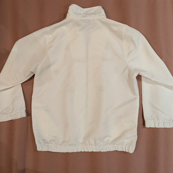 White vintage nautical windbreaker jacket - gold sailing embroidery - size small - Picture 4 of 7